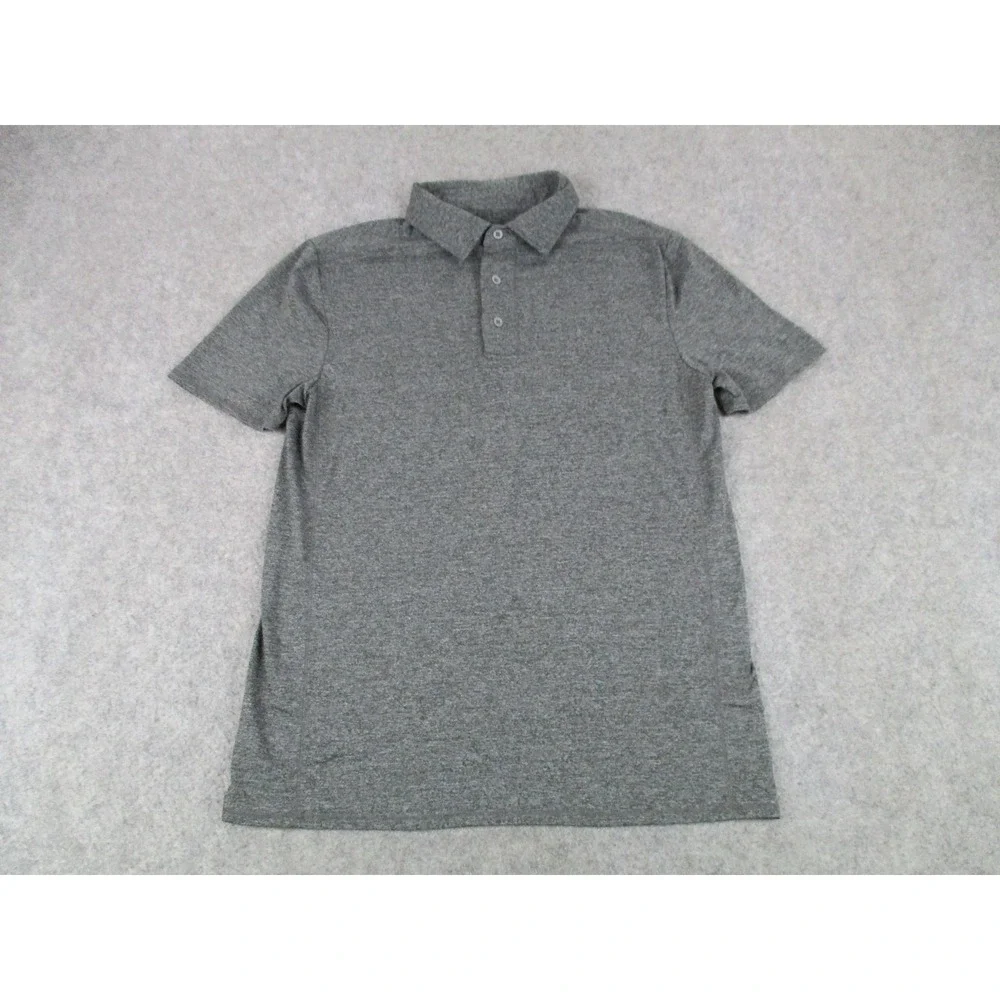 Quince Polo Shirt Mens Small Gray Jersey Collared Button Performance Casual Golf